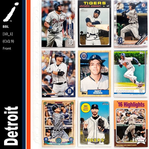 MLB Other - Detroit Tigers  9 Card Lot -  BBL [10_1]